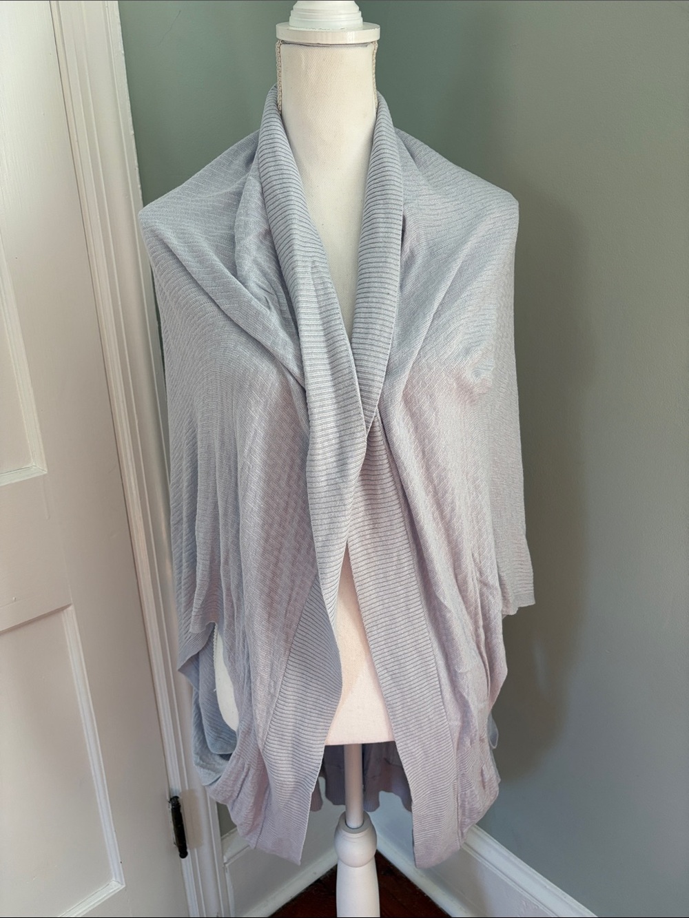 lululemon athletica Light Gray Periwinkle Open-Front Knit Cardigan One Size